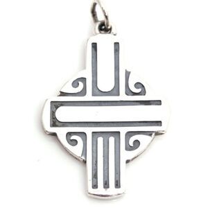 Vintage James Avery Sterling Silver Presbyterian Cross Pendant Zales Box Chain